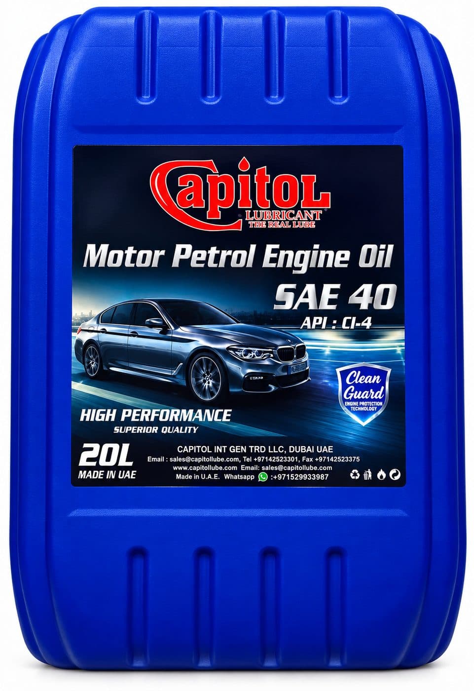 Petrol Engine Oil SAE 40, Capitol 20 L standard pack